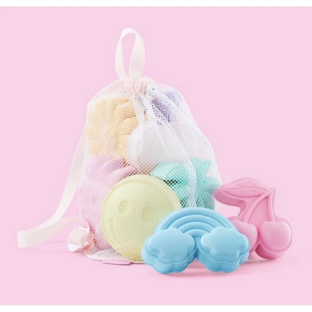 Stoney Clover Lane x Target 8 Piece‎ Sand Toy Set Beach Molds Mesh Backpack NEW